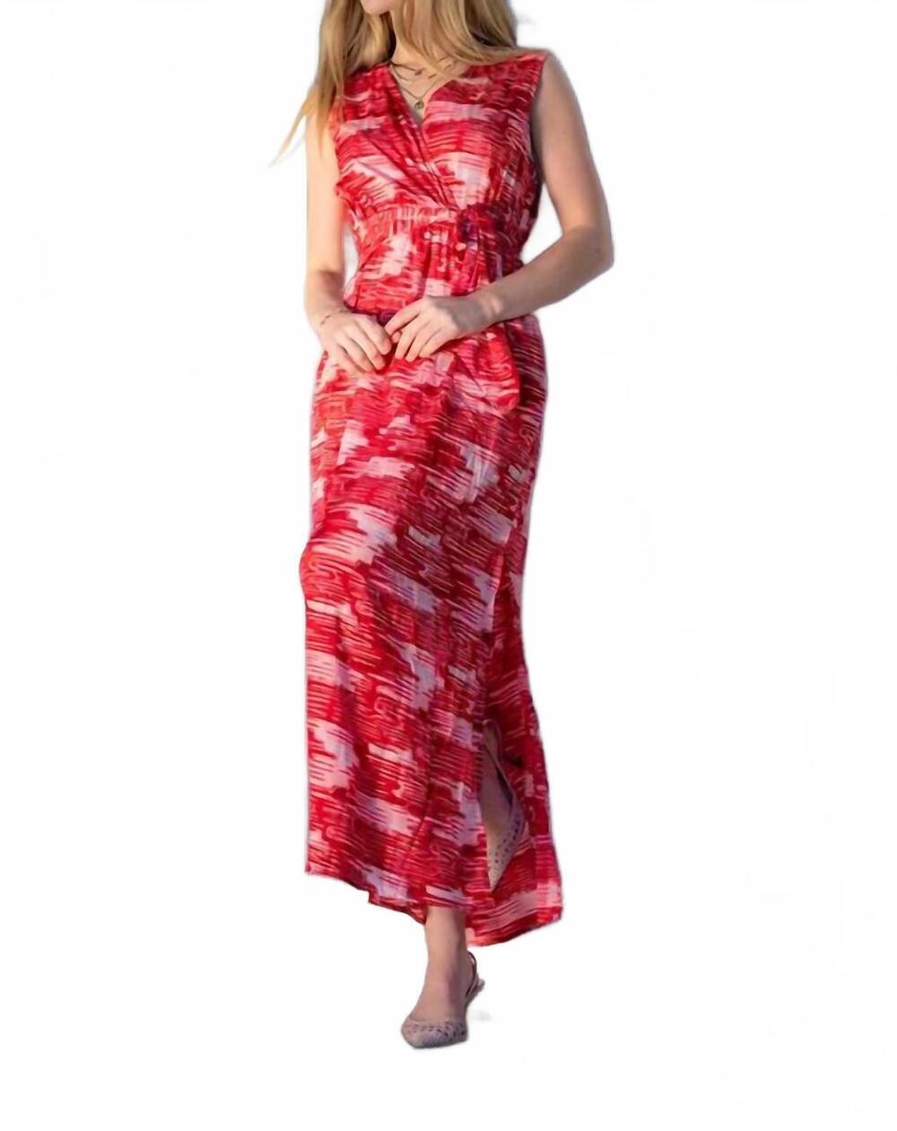 NEW CIENNA sash maxi dress in flame